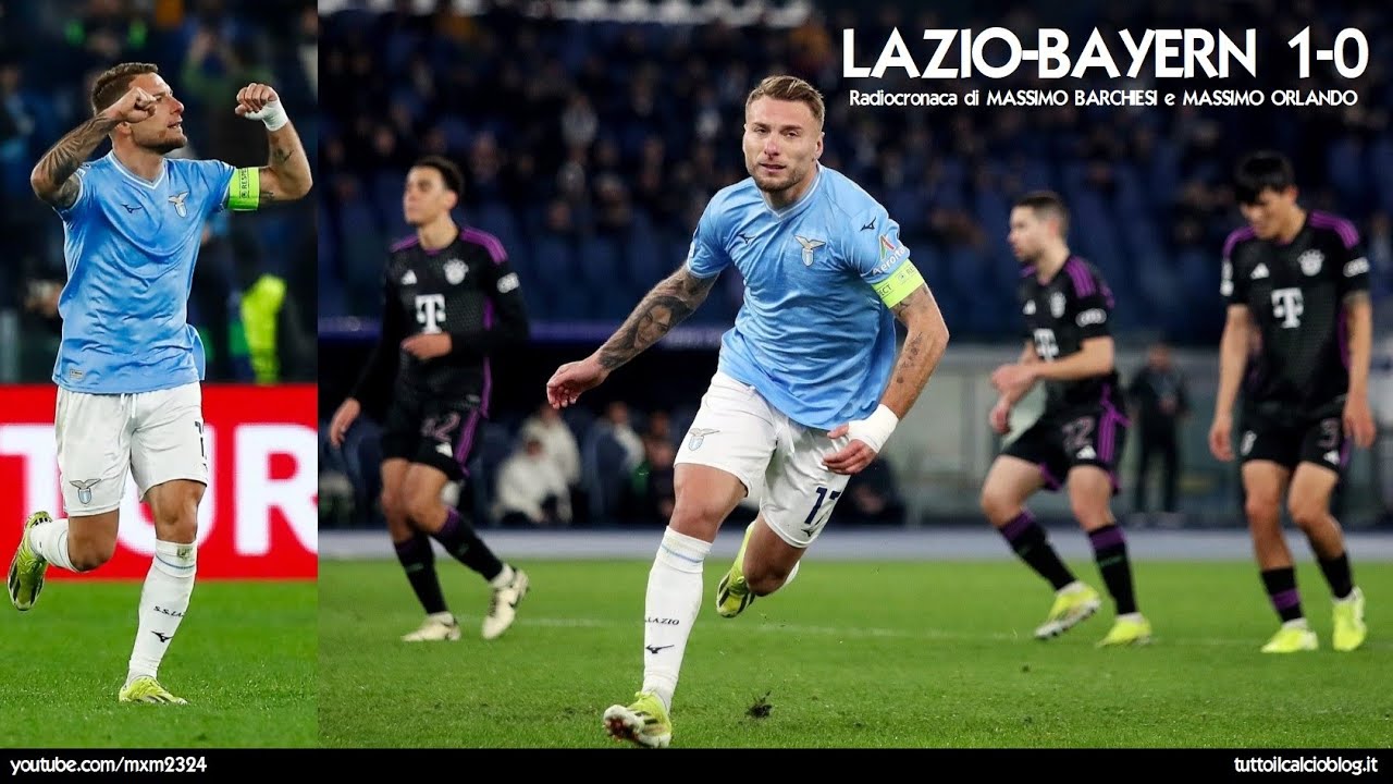 LAZIO-BAYERN 1-0 - Radiocronaca di Massimo Barchiesi e Massimo Orlando (14/2/2024) Rai Radio 1
