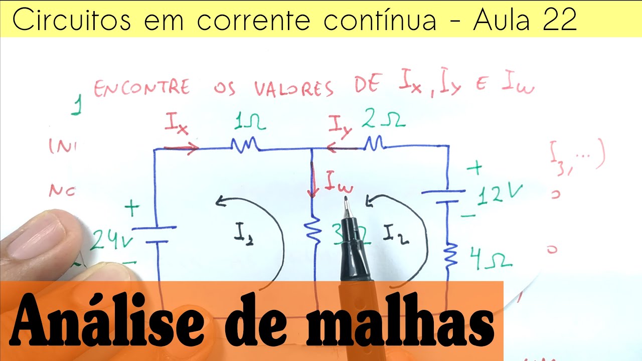 Circuitos CC Aula 22  - Análise de malhas