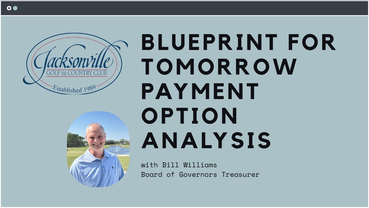 Blueprint for Tomorrow Payment Options Bill Williams