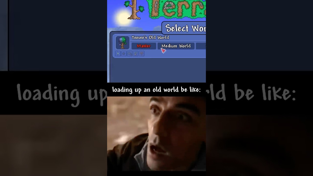 Loading Your Old Terraria World be like ! 🔥 #terraria