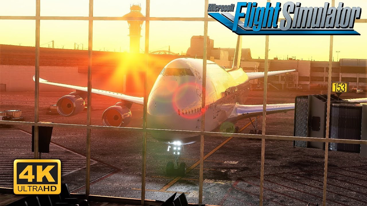 (4K) Microsoft Flight Simulator 2023 - MAXIMUM GRAPHICS Los Angeles 747-8 Landing