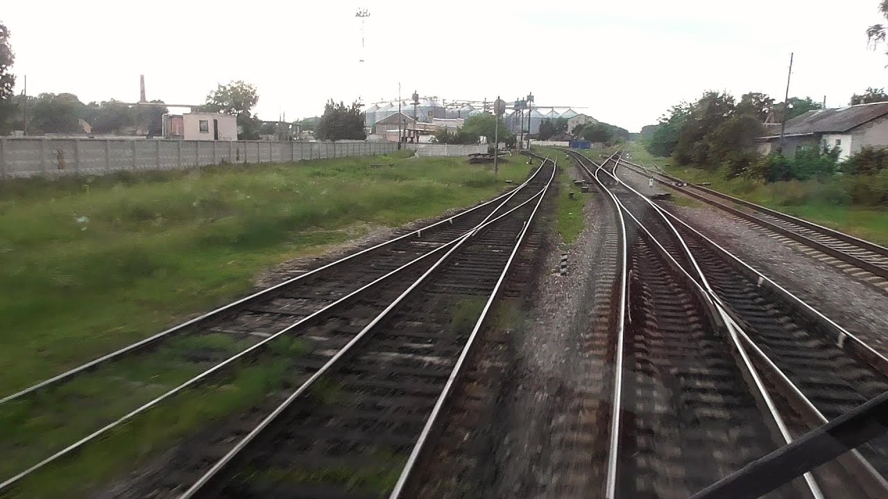 Умань - Христинівка. Вид з кабіни машиніста!
