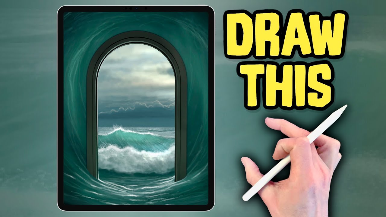 OCEAN DOOR surreal drawing tutorial - Procreate made easy