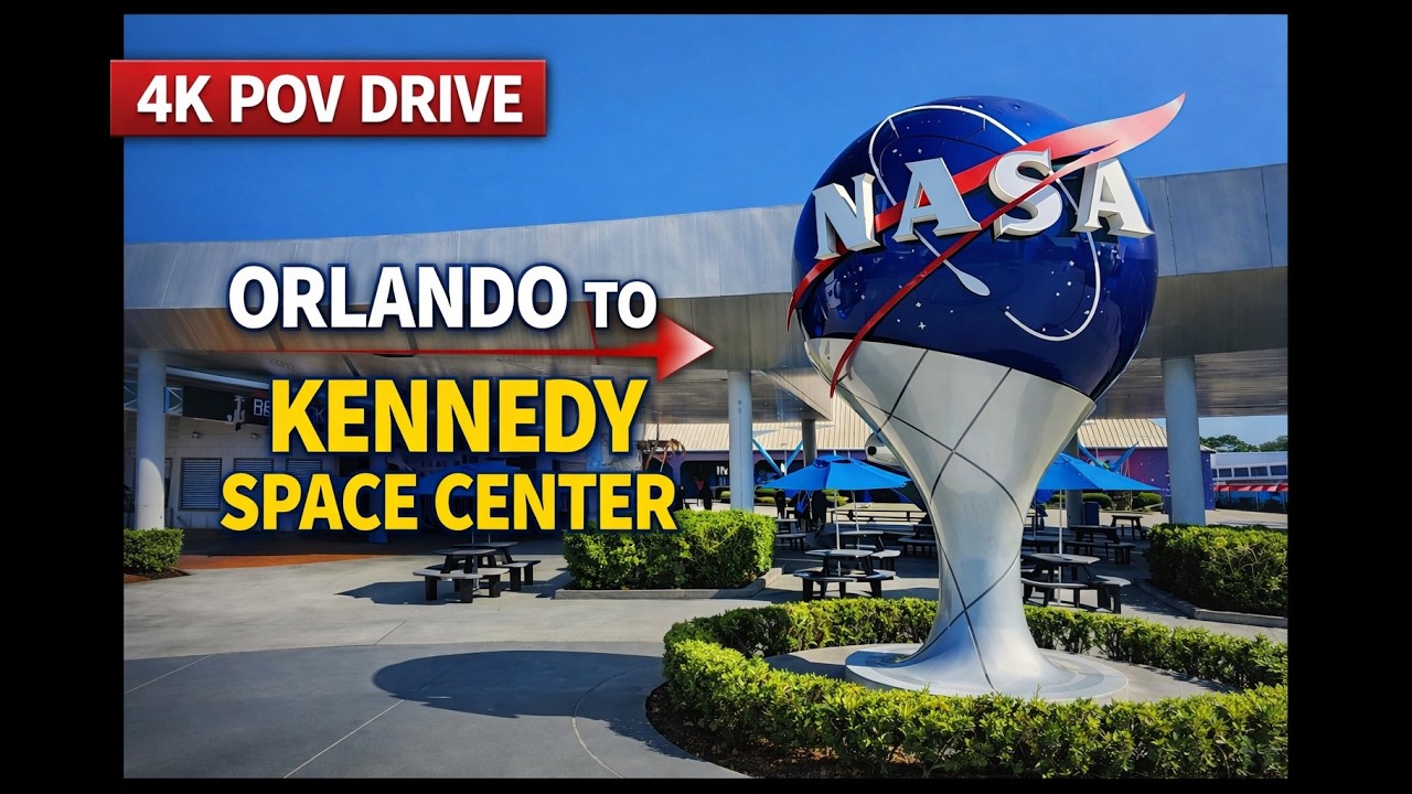 🌴➡️🚀 Orlando to Kennedy Space Center in Stunning 4K | Scenic POV Highway Drive