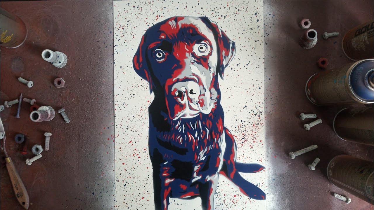 Our dog Loki - SPRAY PAINT ART