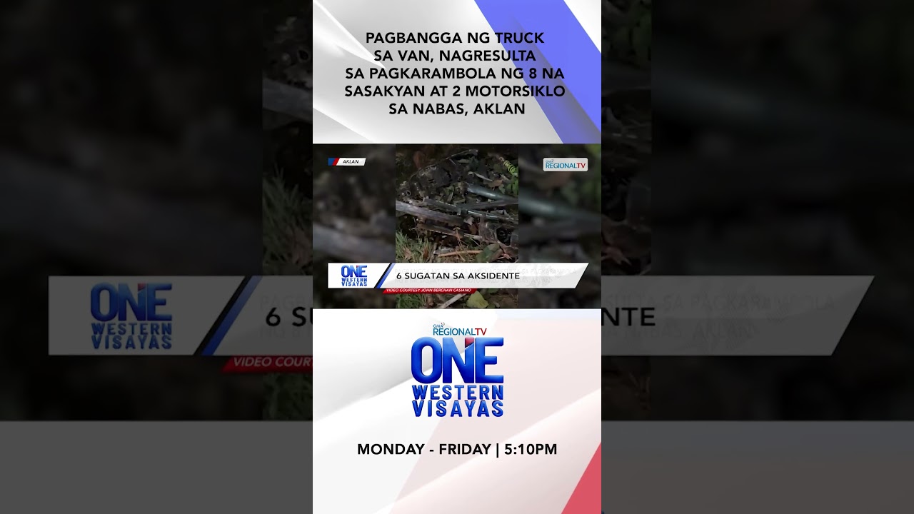 Pagkarambola ng 8 na sasakyan at 2 motorsiklo sa Nabas, Aklan | One Western Visayas