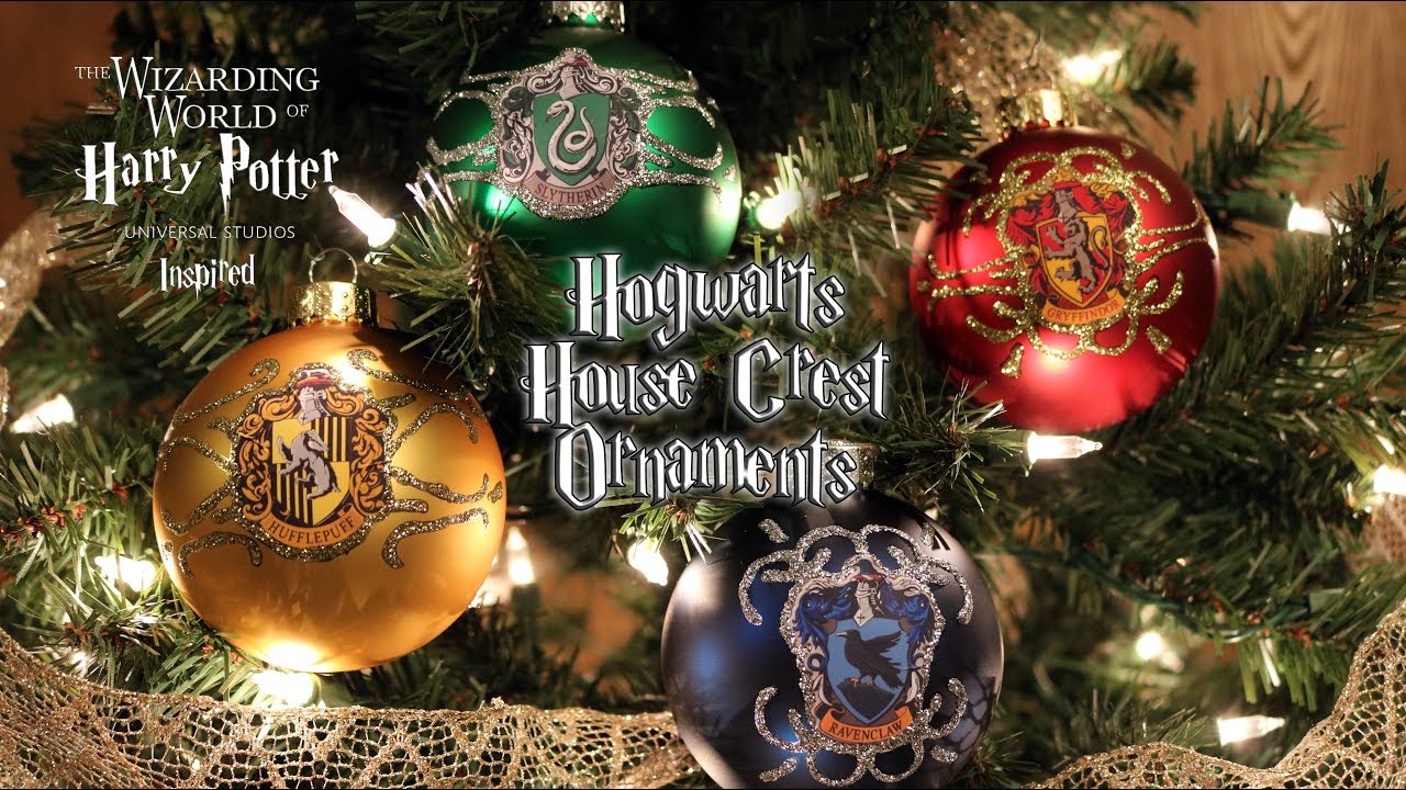 Harry Potter Hogwarts House Crest Ornaments : Universal Studios Inspired : Wizarding World Christmas