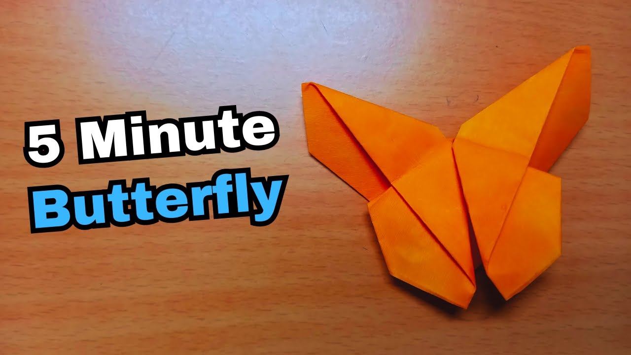 How To Make Paper Butterfly | 5 Minute Paper Butterfly | Easy Origami Butterfly