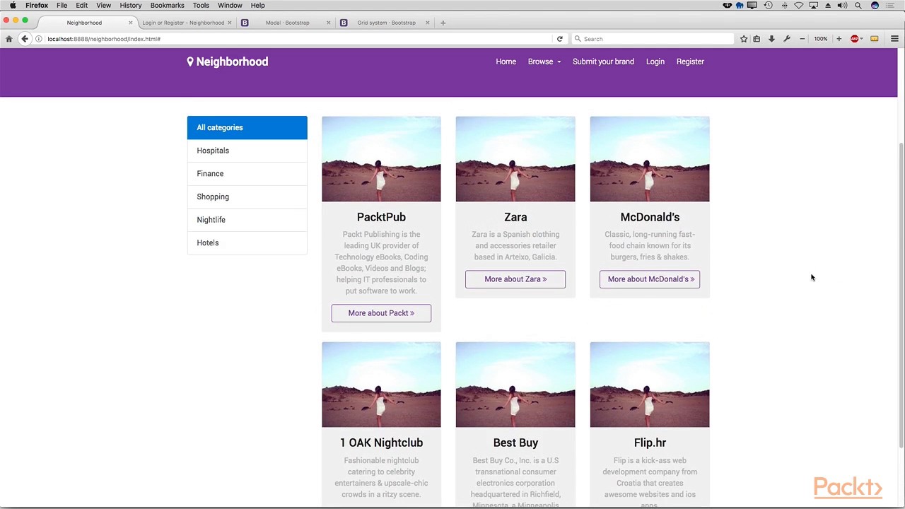 Learning Bootstrap 4 : Bootstrap 4 JS Components | packtpub.com