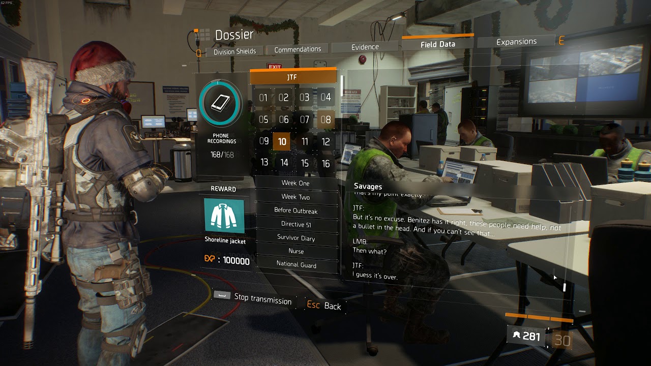 The Division Lore | JTF | Phone Recordings (full audio)