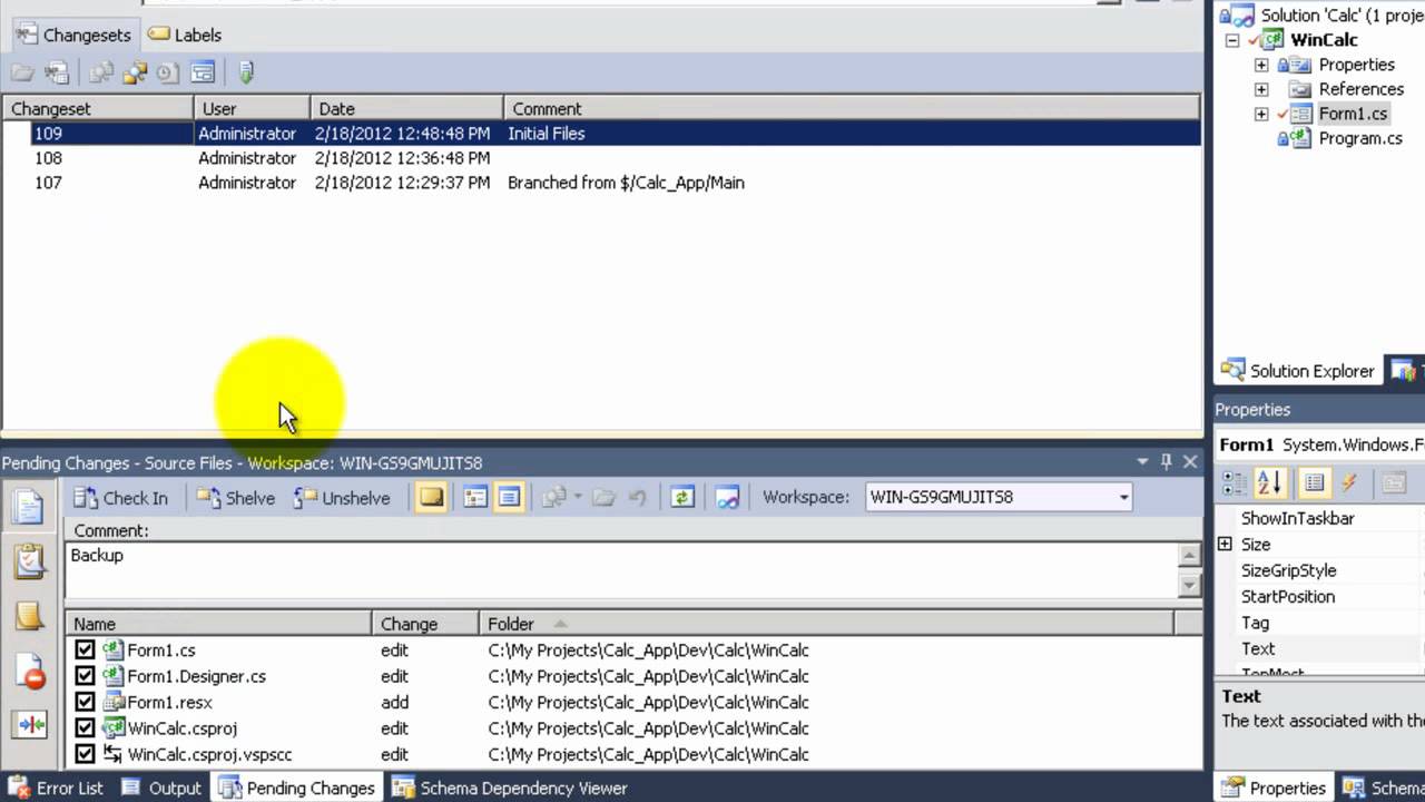 Visual Studio ALM for Absolute Beginners - Lesson 11 : Shelving