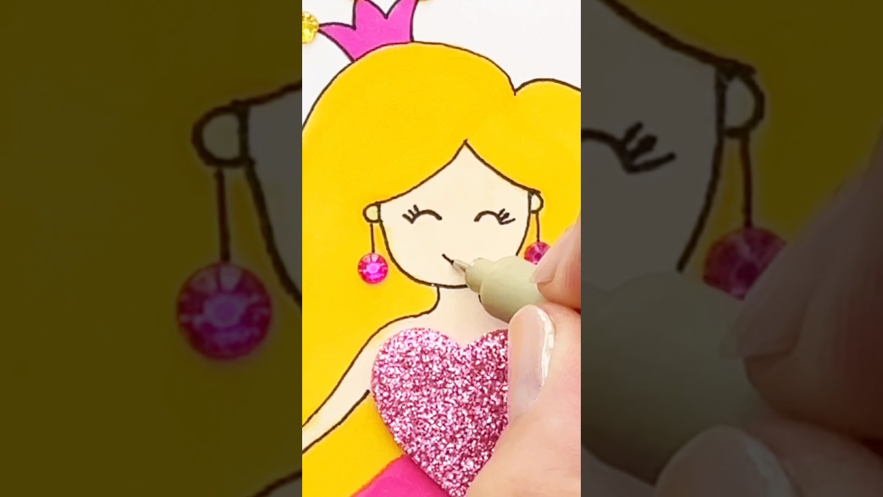 How to draw a cute princess 👸 Step by step drawing for kids