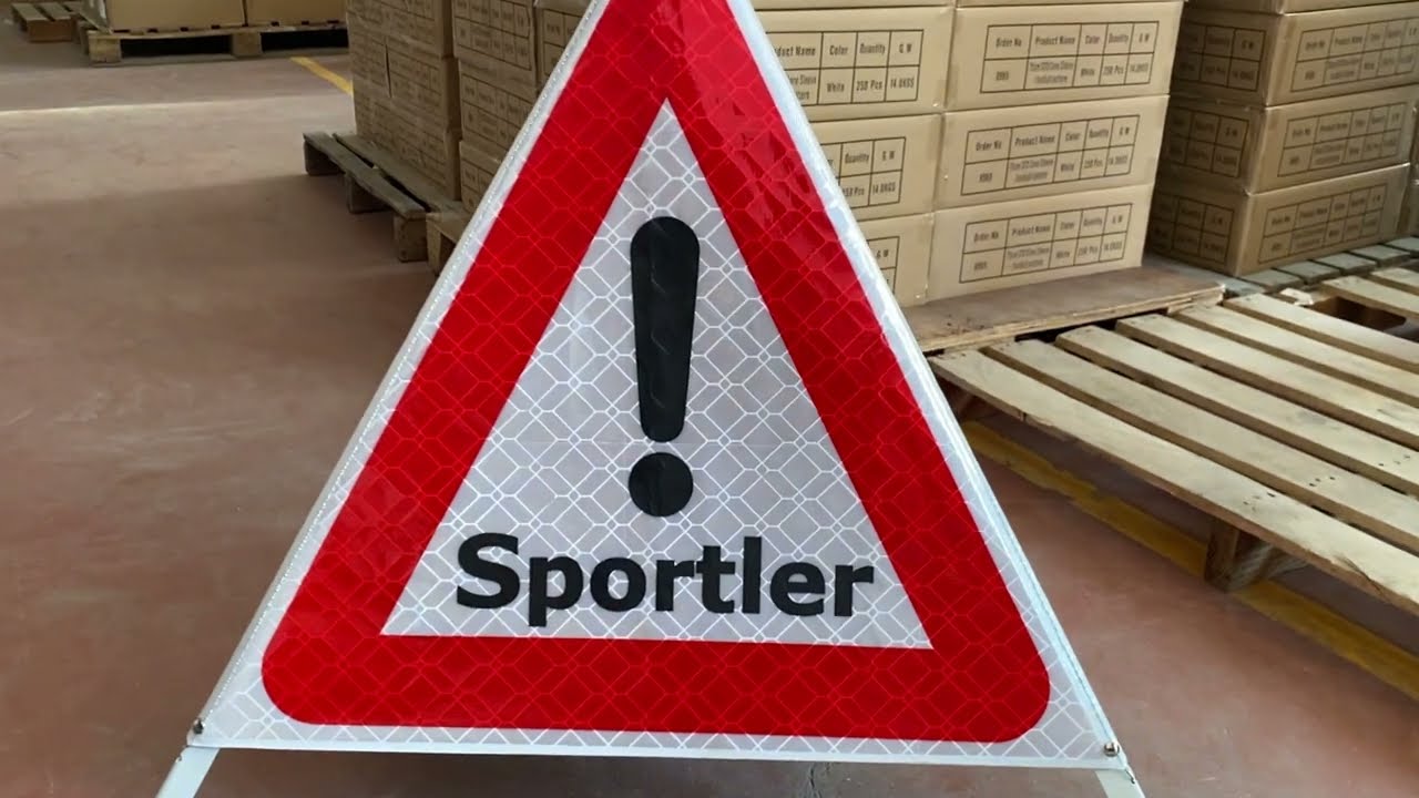 Roll Up Triangle Traffic Sign | Reflective Roll Up Sign | Foldable Tripod Warning Sign | Dingfei