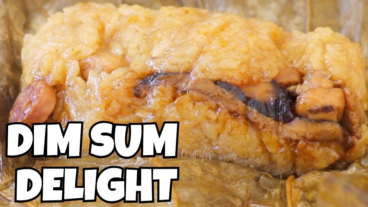 Chicken Sticky Rice Wrapped in Lotus Leaf (DIY Dim Sum Recipe)