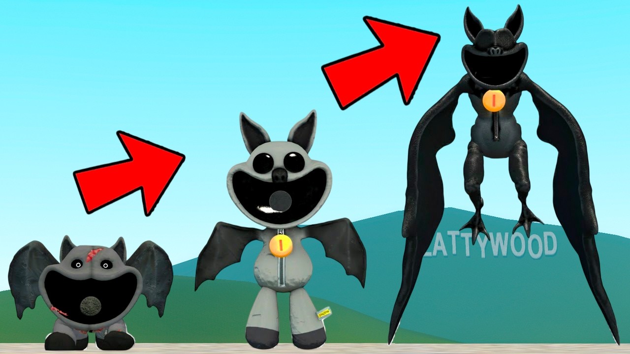 NEW EVOLUTION OF FORGOTTEN SMILING CRITTERS BANDIT BAT POPPY PLAYTIME In Garry's Mod!