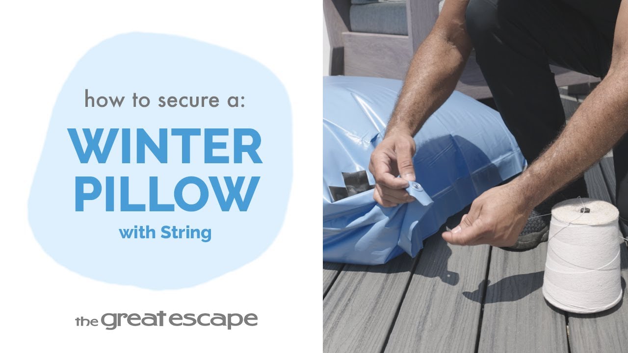 Securing a Winter Pillow with String