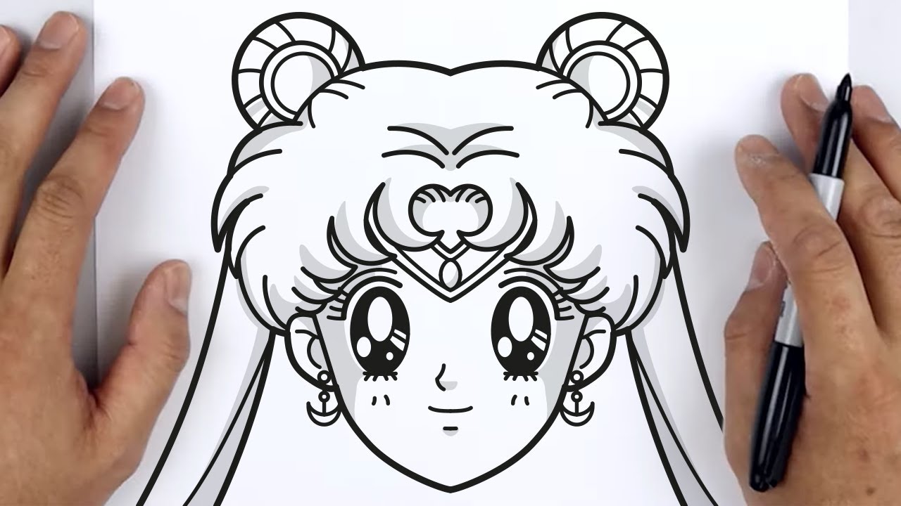How to DRAW SAILOR MOON - Easy Step By Step Anime drawing