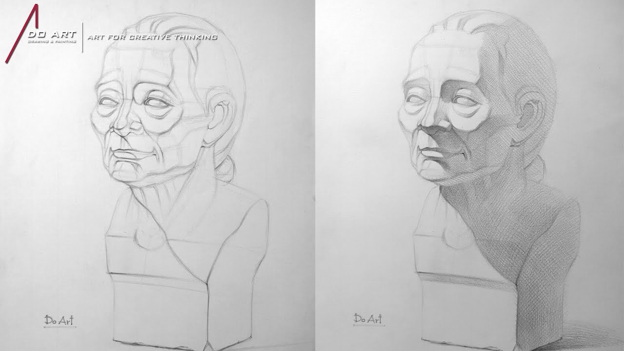 Cách vẽ Sáng - Tối lớn môn Đầu Tượng [DoArt]