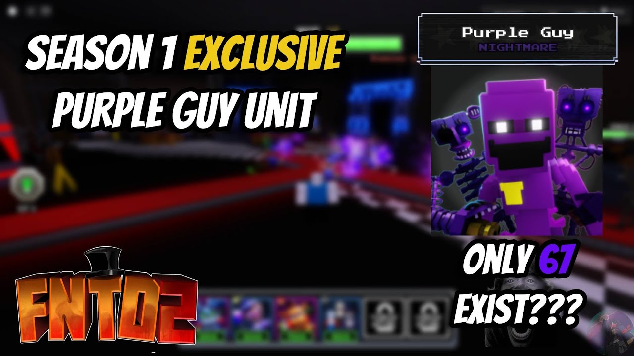 PURPLE GUY — СИЛЬНЕЙШИЙ ЮНИТ в Five Nights TD 2?! (Эксклюзив 1-го сезона) #fnaftd2 #fnaf #roblox