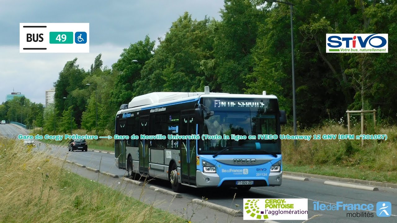 [Ligne 49 STIVO] Urbanway 12 GNV IDFM n°201057 - Cergy Préfecture à Neuville Université
