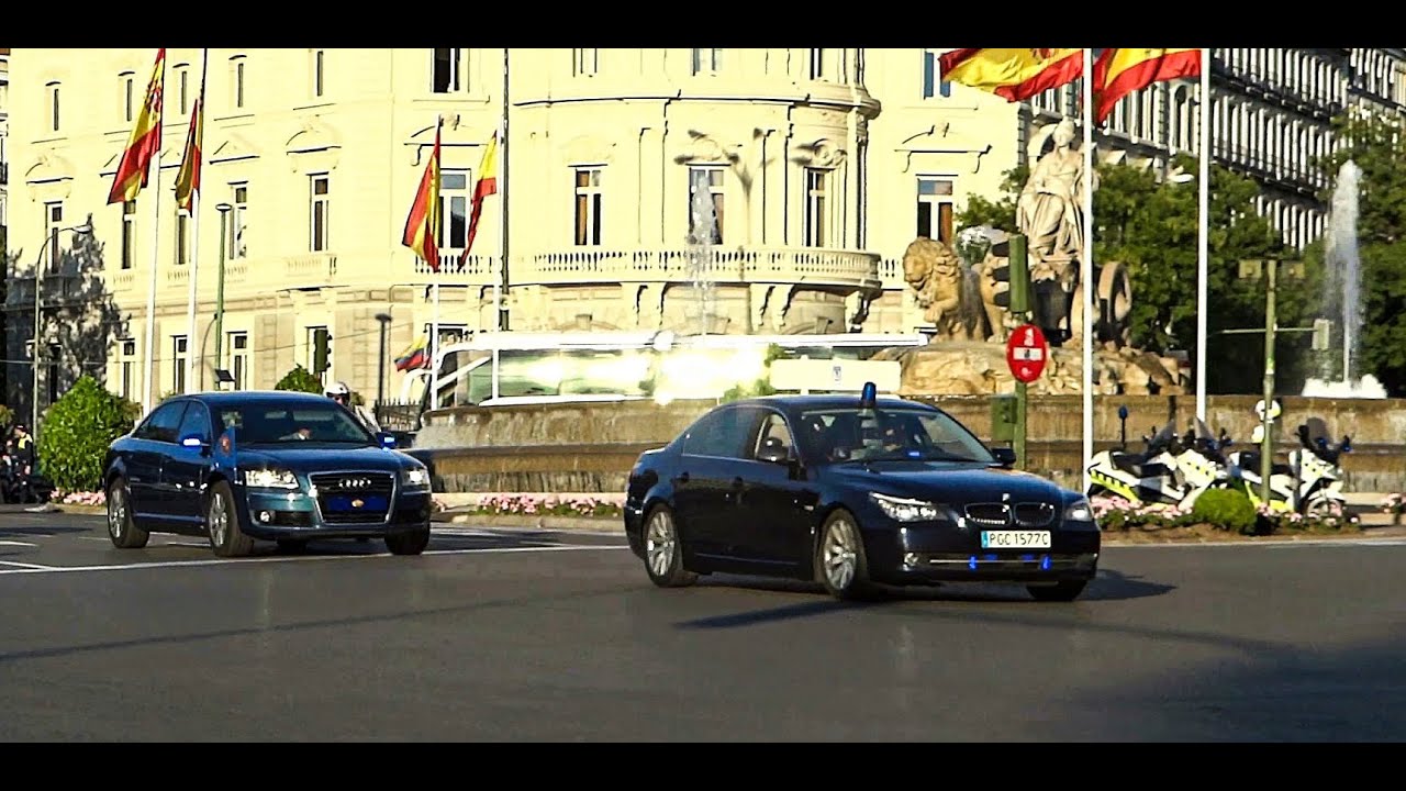 Motorcade king of Spain and President of Portugal/ Escolta del Rey y del presidente portugal