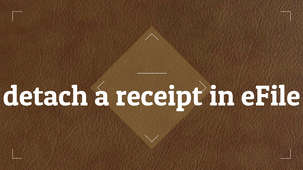 Detach a receipt which was wrongly attached with eFile in eOffice