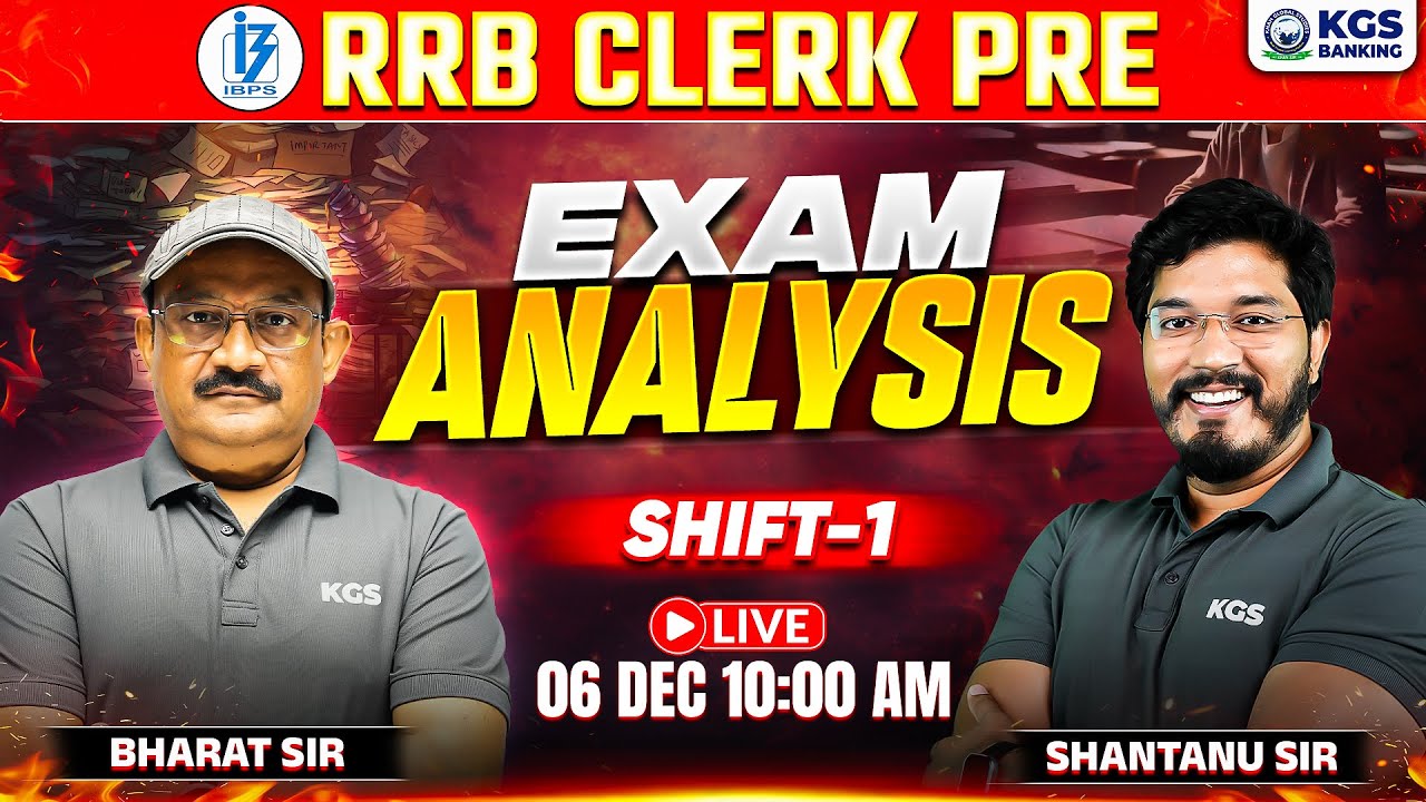 IBPS RRB Clerk Pre Exam Analysis 2025 | Shift 1 RRB Clerk Paper Analysis | RRB Clerk Exam Analysis