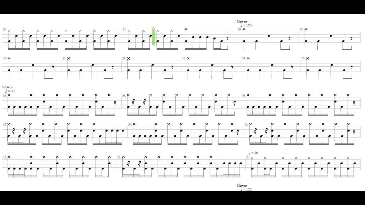 Sirens + It Dies Today + Drum only + Drum tab