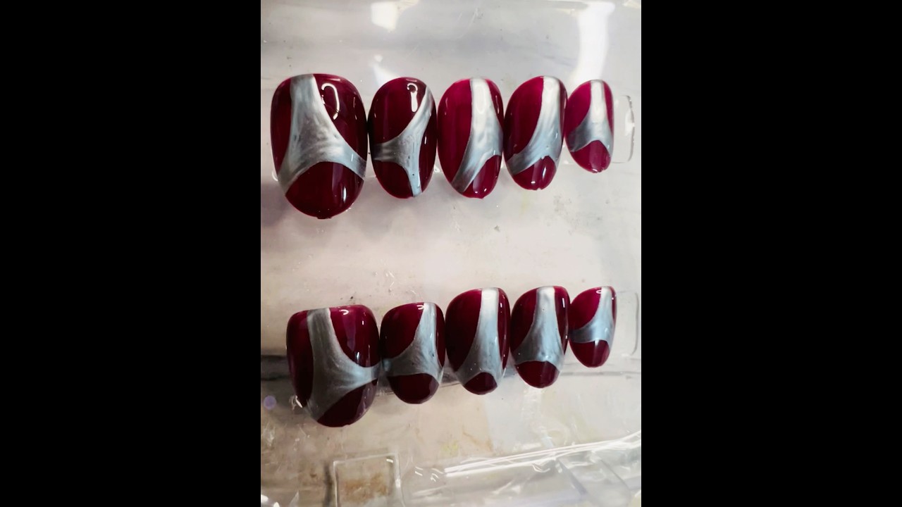 New funky look nail art.