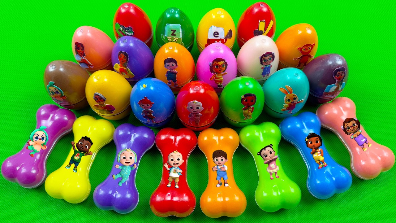 Cocomelon Slime💫Collecting All the Secret Slime EGGS, BONES Fun with JJ & Pinkfong! Satisfying ASMR