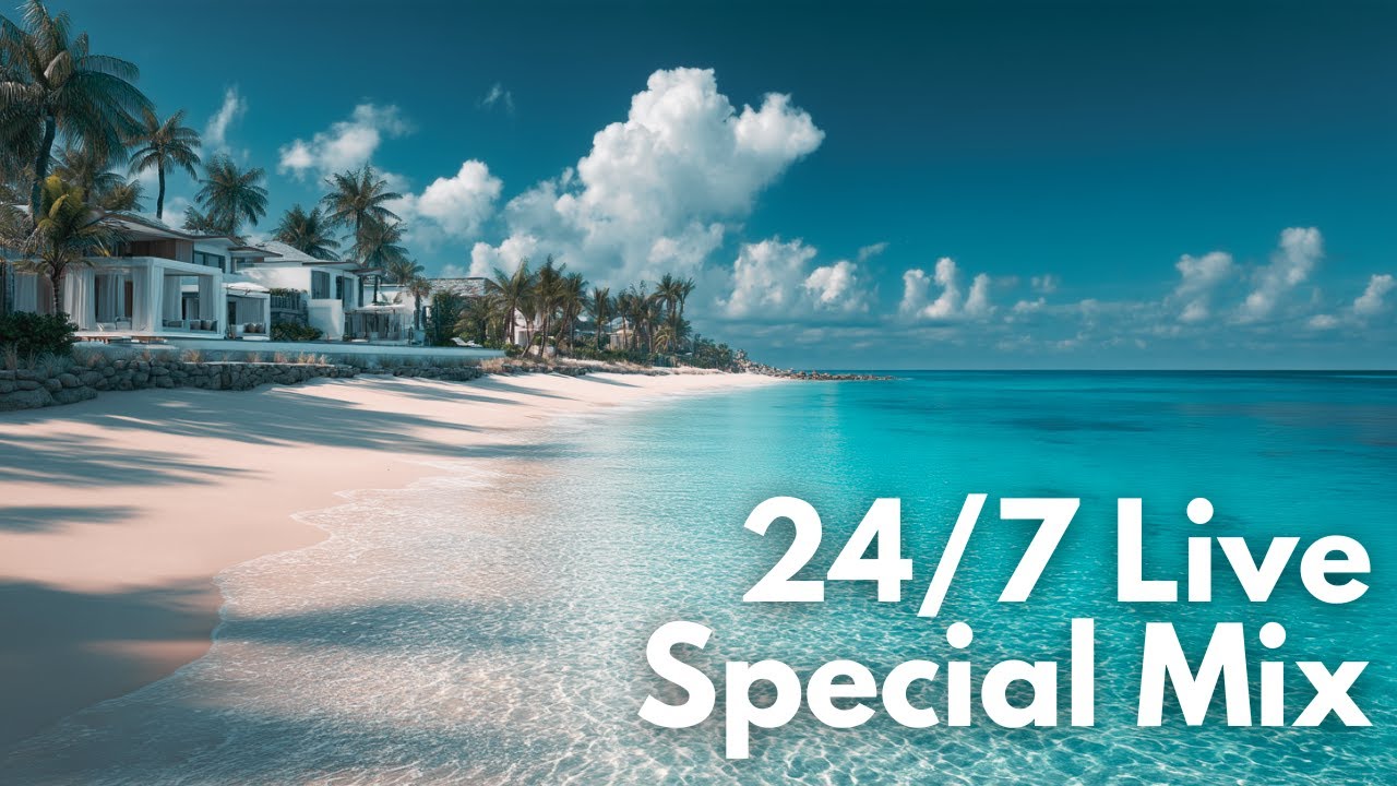 24/7 Live Special Mix | Luxury Ocean Lounge Music for a Chill Calm Coastal Day | Mellow Flow Music