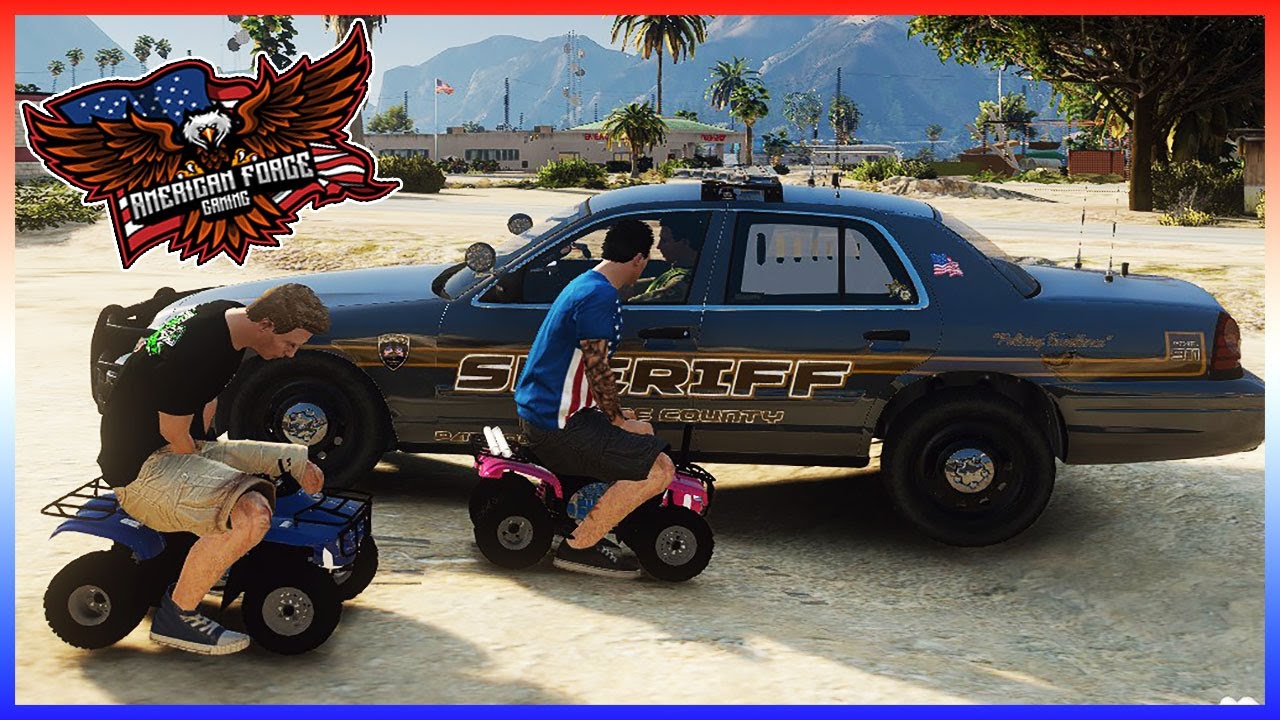 GTA 5 RP - JUMPING COP CARS WITH MINI ATV'S! -  AFG