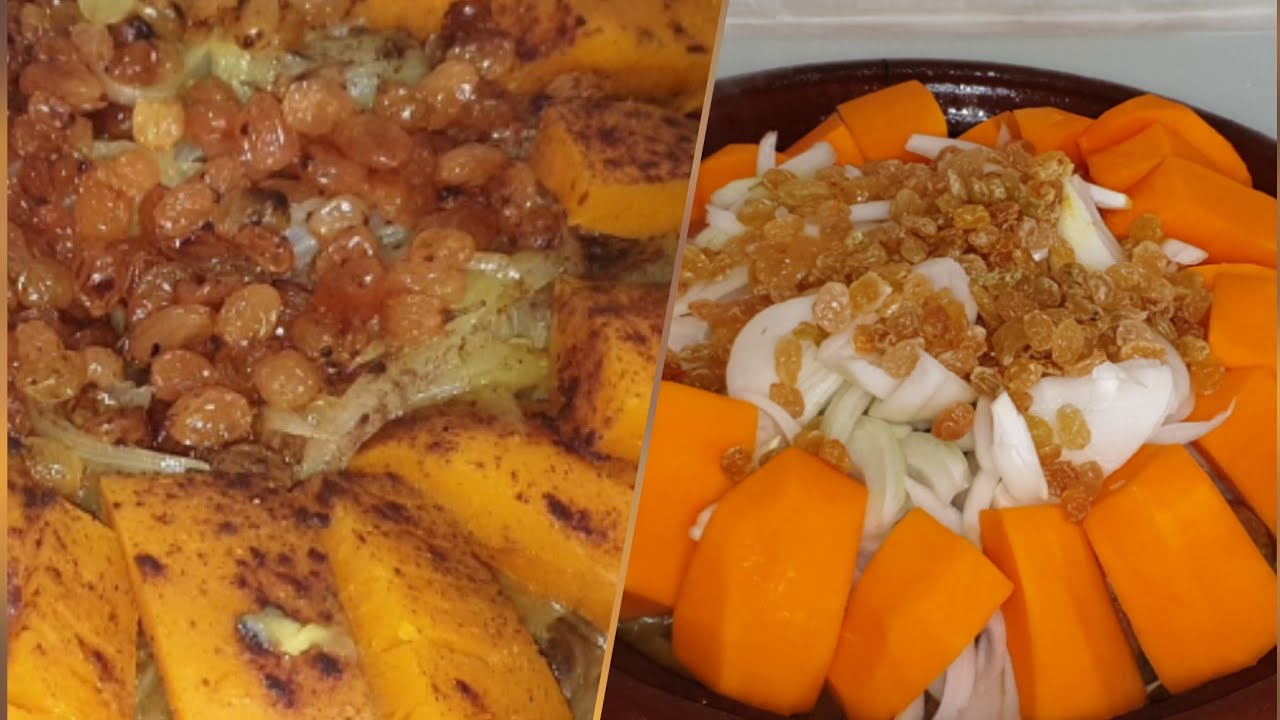 Tajine à la courge Butternut 😋طجين بالقرع الأحمر من الذ ما يكن
