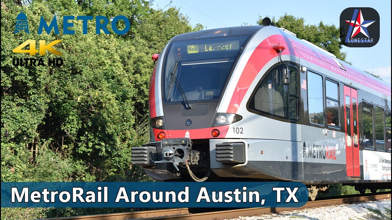 [4K] CapMetro MetroRail Around Austin, TX | Capital Metro
