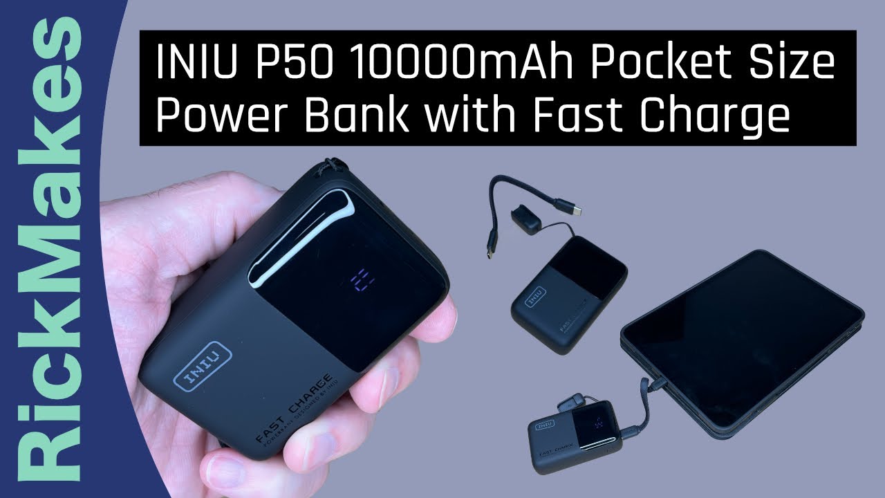 Карманный внешний аккумулятор INIU P50 10000 мАч с функцией быстрой зарядки