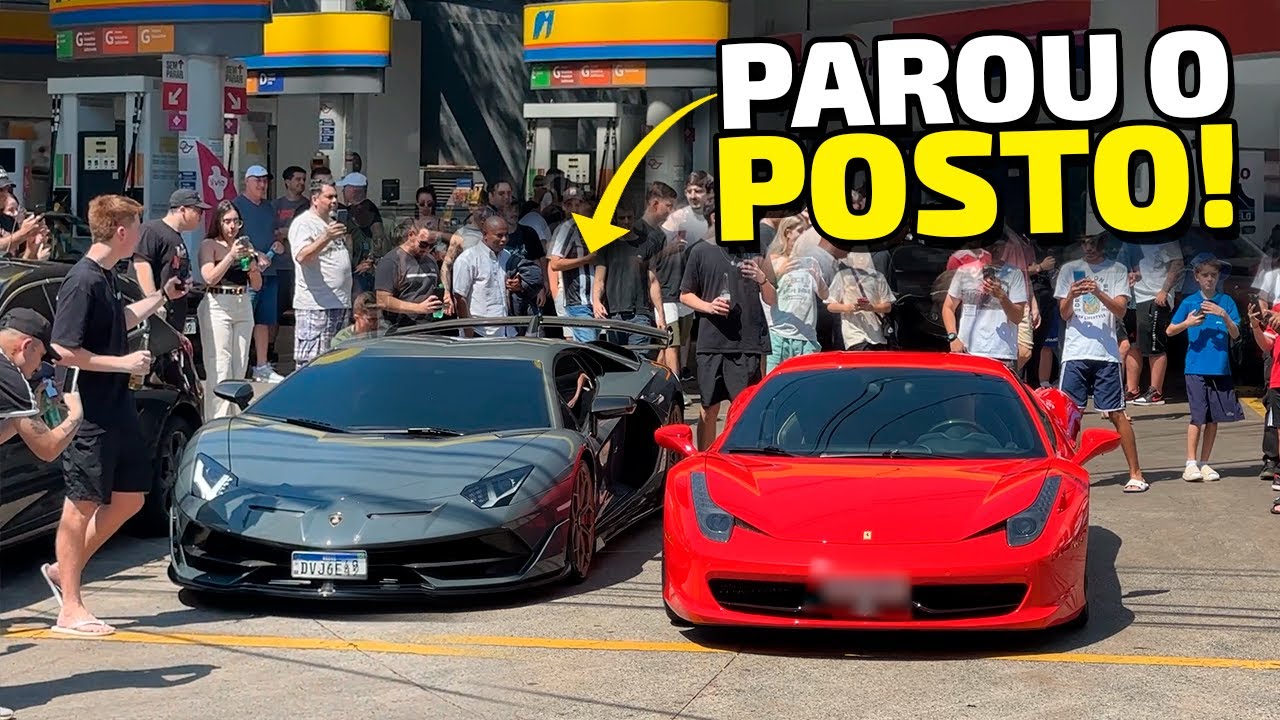 COMO PARAR O POSTO DE GASOLINA COM SUPERCARROS ACELERANDO