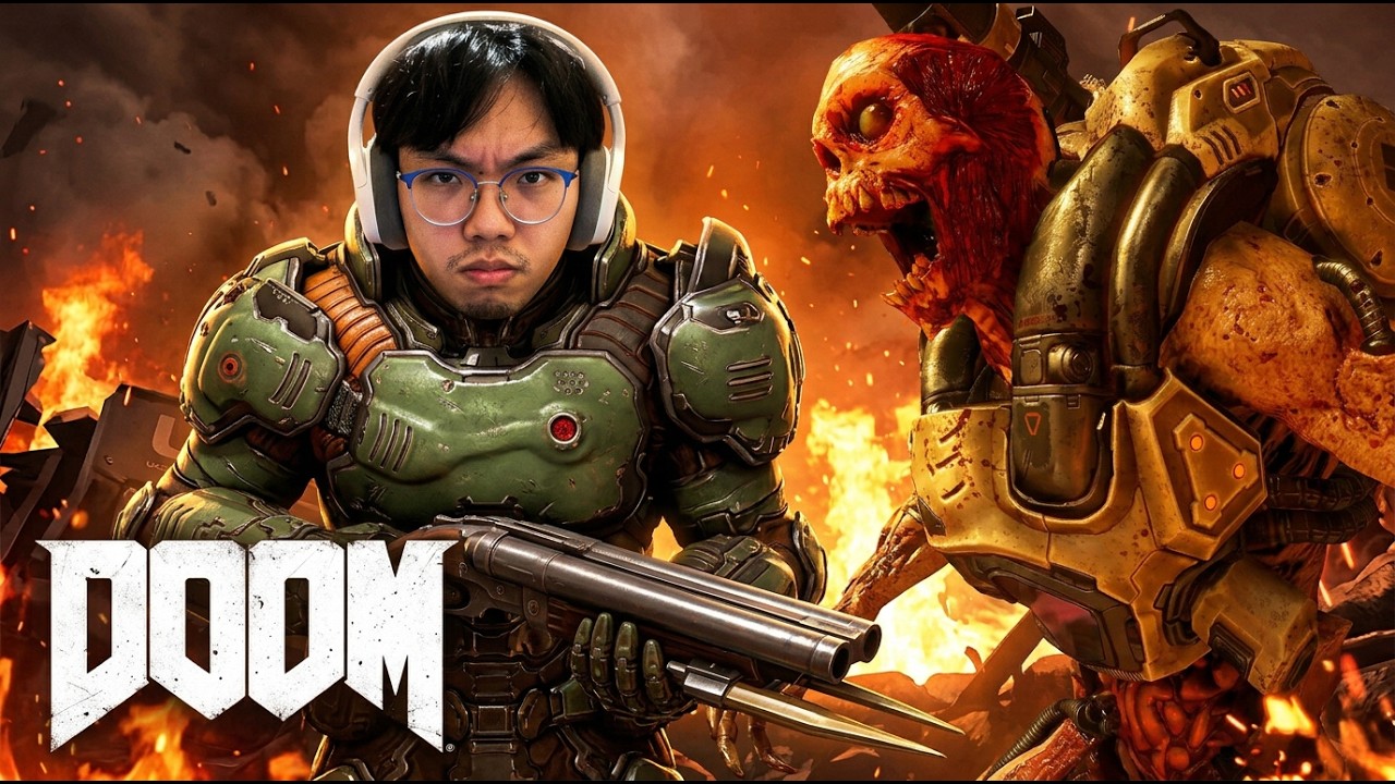 🔴LIVE | 100 ALIENS VS 1 MAN WITH ARMOR | DOOM 2016