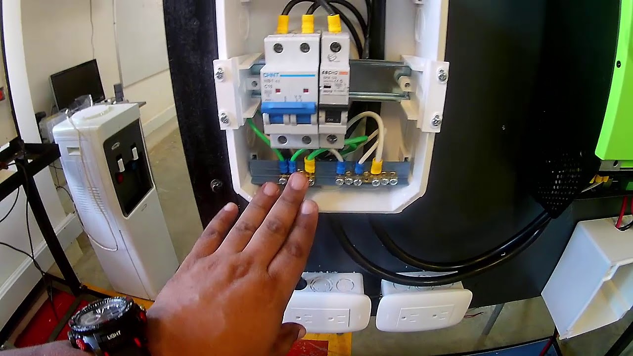 CONEXION Y CABLEADO DE ACCESORIOS PARA OPERACION DE INVERSOR HIBRIDO EN RED DE 3 KW