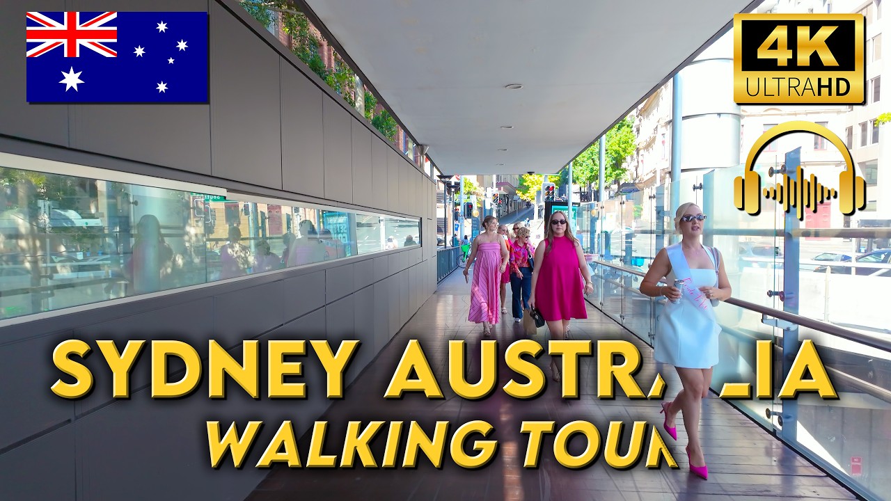 WALKING AROUND SYDNEY AUSTRALIA | University of Sydney  - Ultimo - QVB | 4K UHD | Binaural Audio