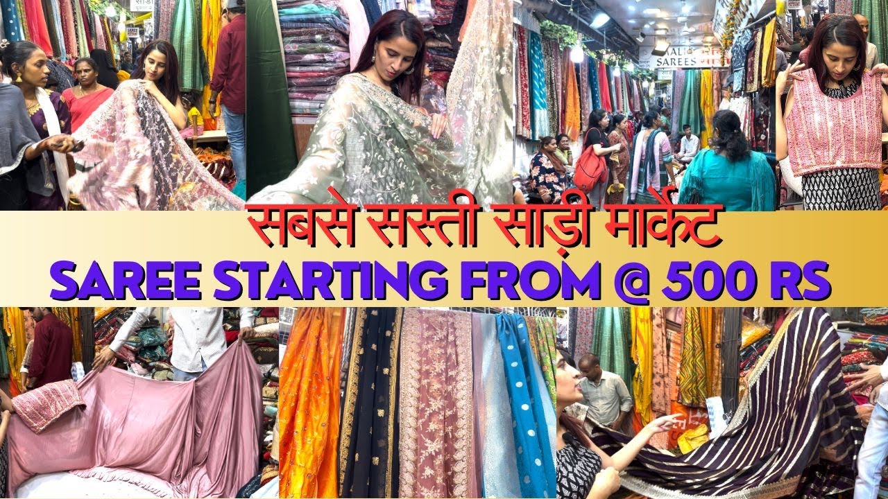 Cheapest Saree Market | Ready To Wear Saree Under 1500 Rs | Sion Gandhi Market