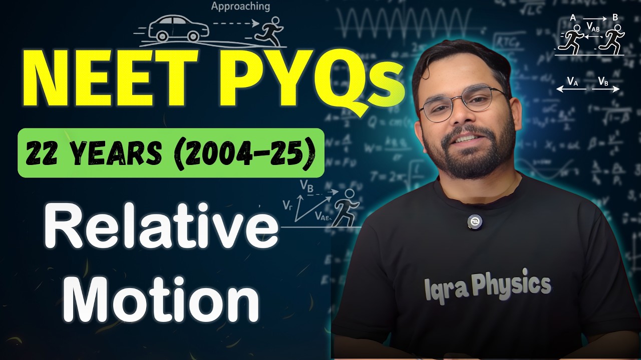 All NEET PYQs (2004-2025) | Relative Motion | NEET | Complete Chapterwise Series