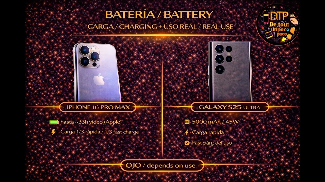 [Comparativa Visual] 📊 iPhone 16 Pro Max vs Galaxy S25 Ultra | &iquest;Cu&aacute;l es el mejor?