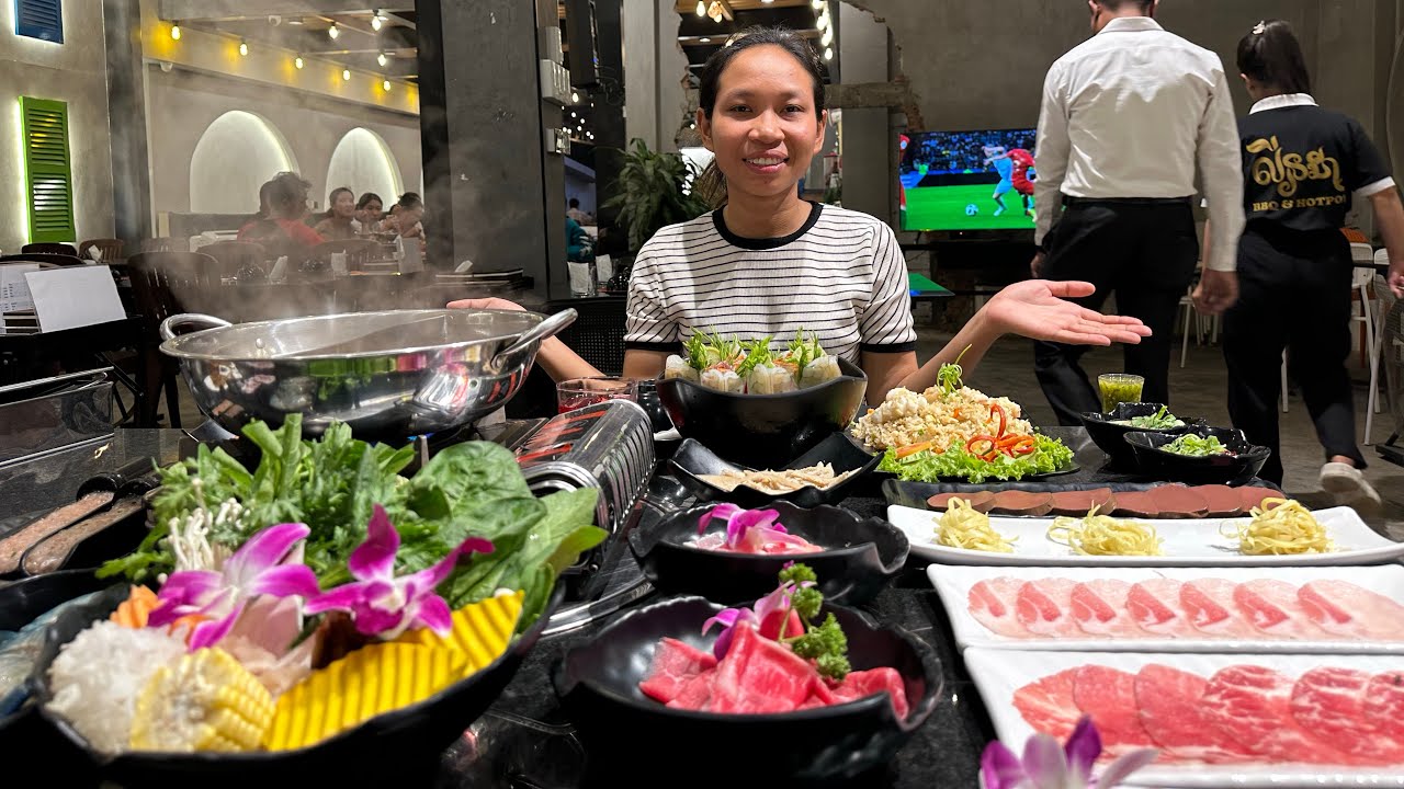 បើចង់ហូបស៊ុបឆ្ងាញ់កុំភ្លេចនឹកឃើញហាង LINDA BBQ & HOTPOT Chhom Sreypach - ឆម ស្រីផាច