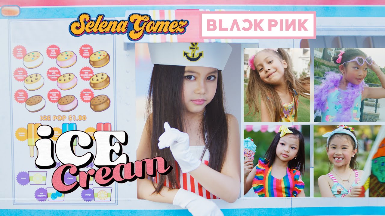 BLACKPINK / SELENA GOMEZ - Ice Cream - Music Video Cover w Lyrics by 7 Year Old Le Gianna | Kids Bop