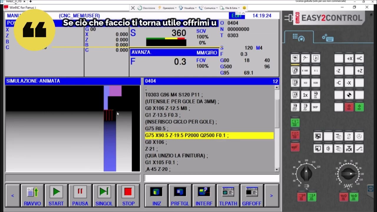 Video tutorial di programmazione Iso e Tornitura   Part 8   Macro istruzione Gole