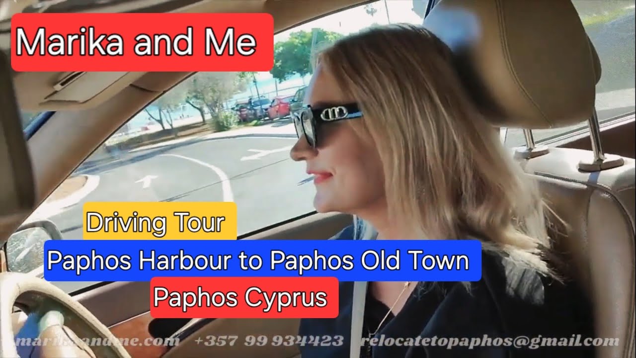 We take a drive from Paphos Harbour to the Old Town.. Paphos Cyprus