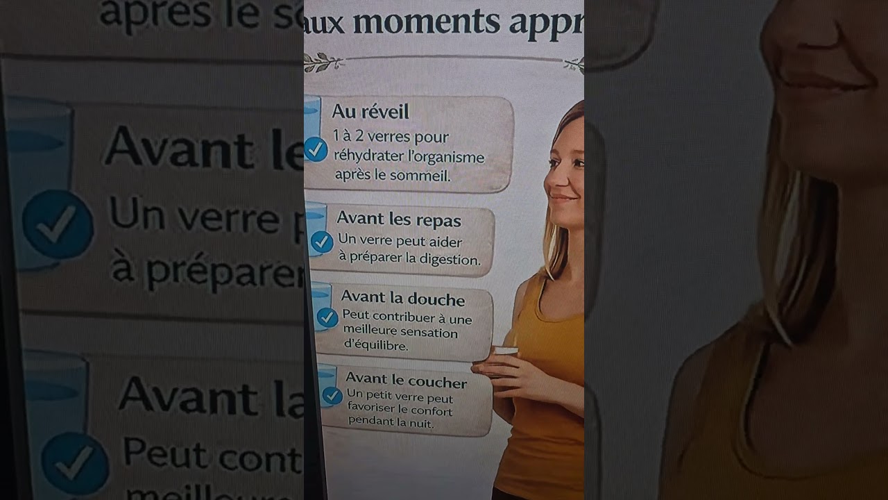 Comment boire de l'eau au moment qu'il faut !!