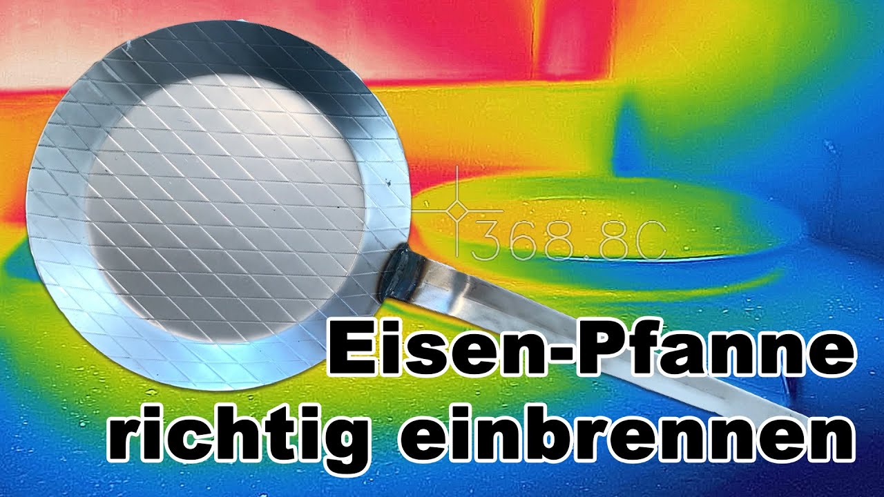 Eisenpfanne einbrennen im HolzBackofen