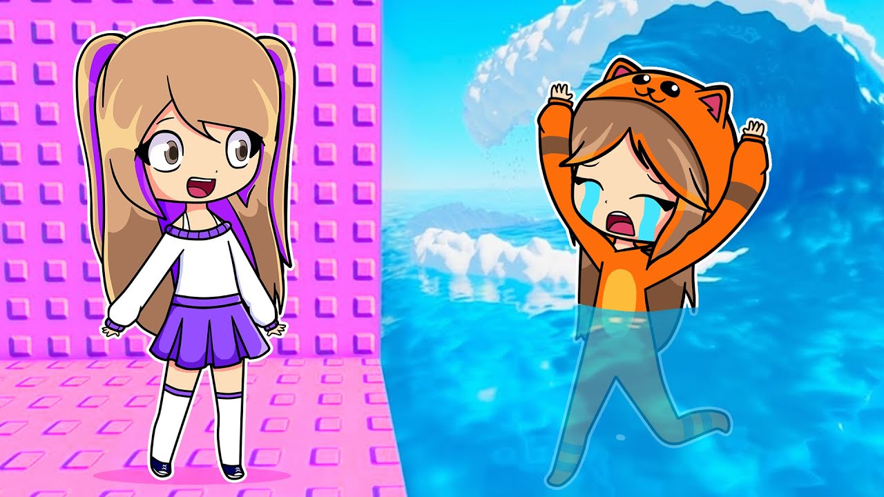 ESCAPAMOS de la TORRE TROLL del TSUNAMI con MANDARINA en ROBLOX!