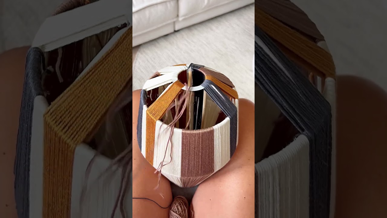 DIY Lampe in the Making - Lampenschirm mit Rope Design aus Baumwolle 